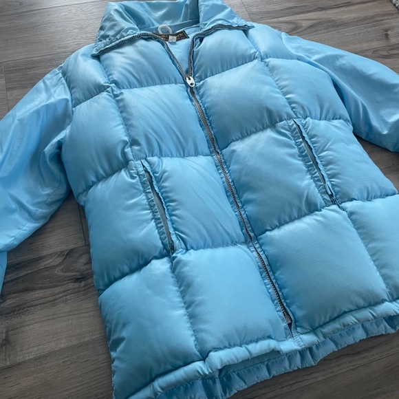 Vintage Light Blue Puffer Jacket - Picture 2 of 16